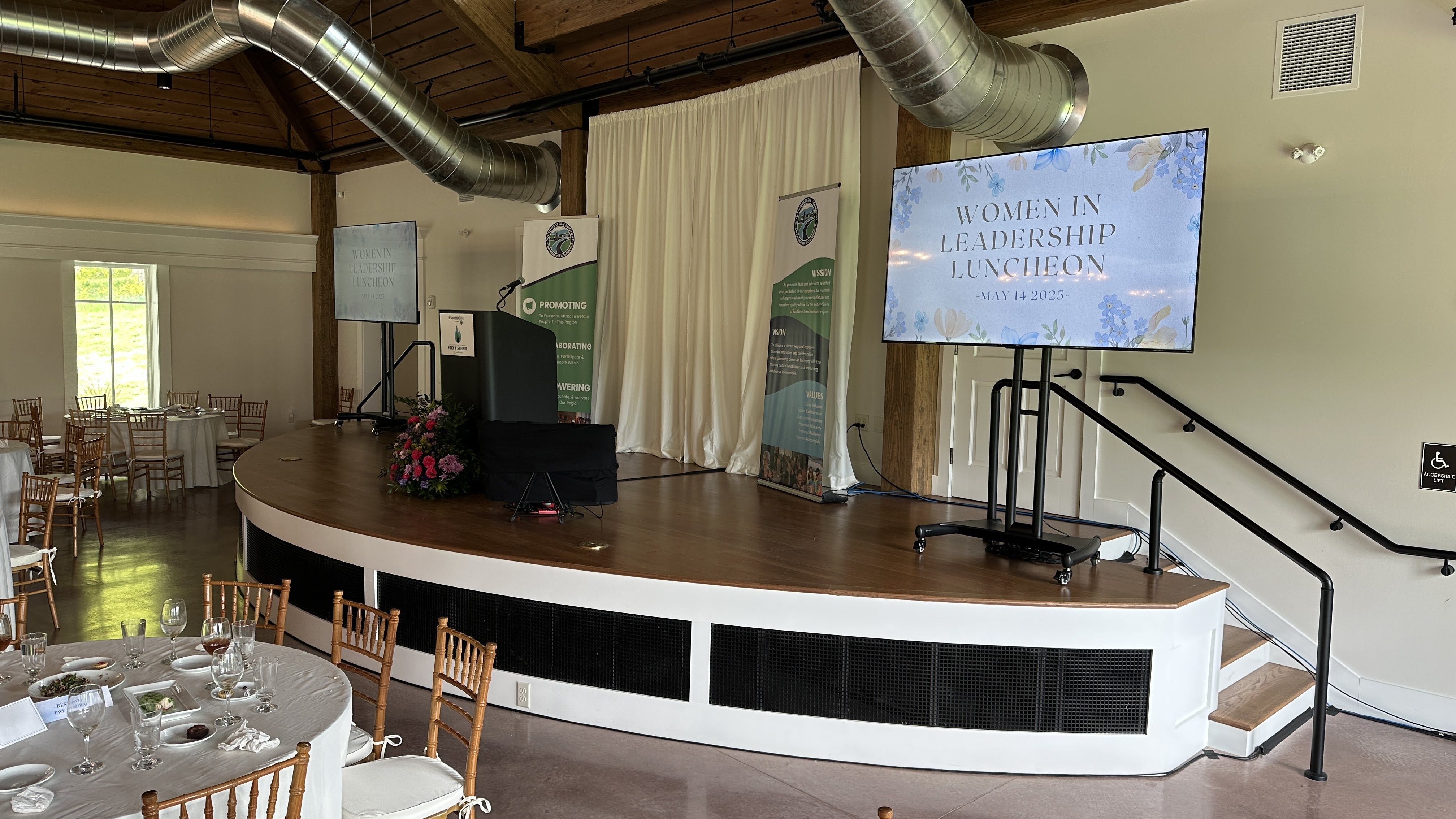 Keynote speaker and award presentations at the SVCC Women In Leadership Luncheon.