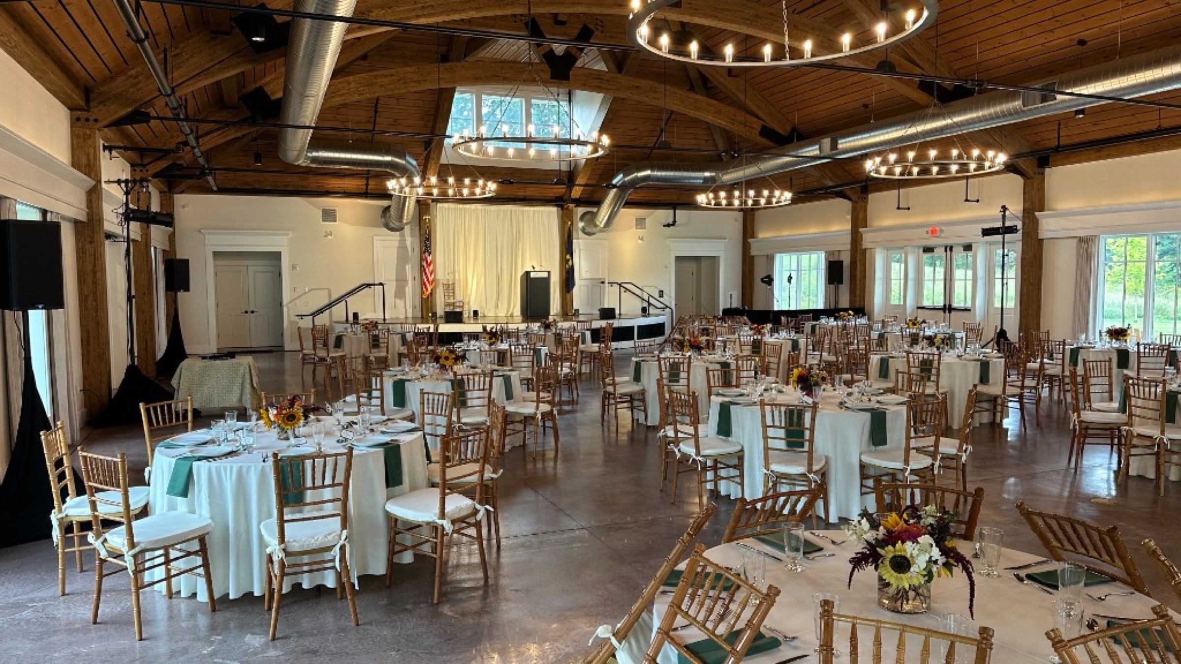 Lincoln Hall at Hildene set for the Volunteer Appreciation Dinner 2026.