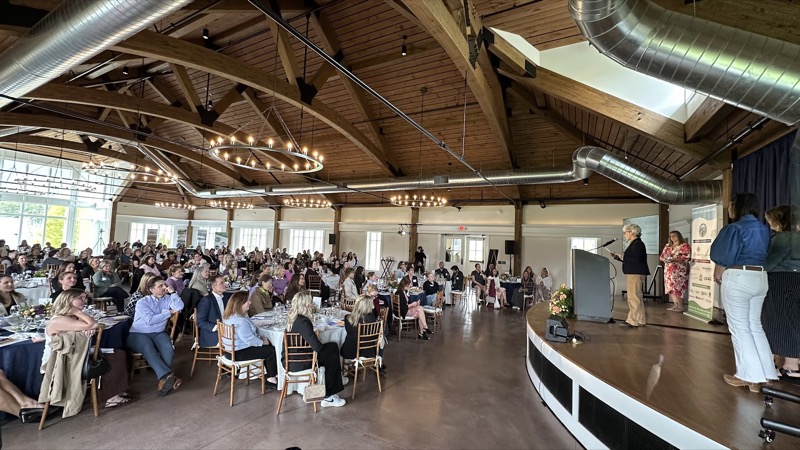 Women in Leadership Luncheon 2026 at Hildene Lincoln Hall, triple displays.