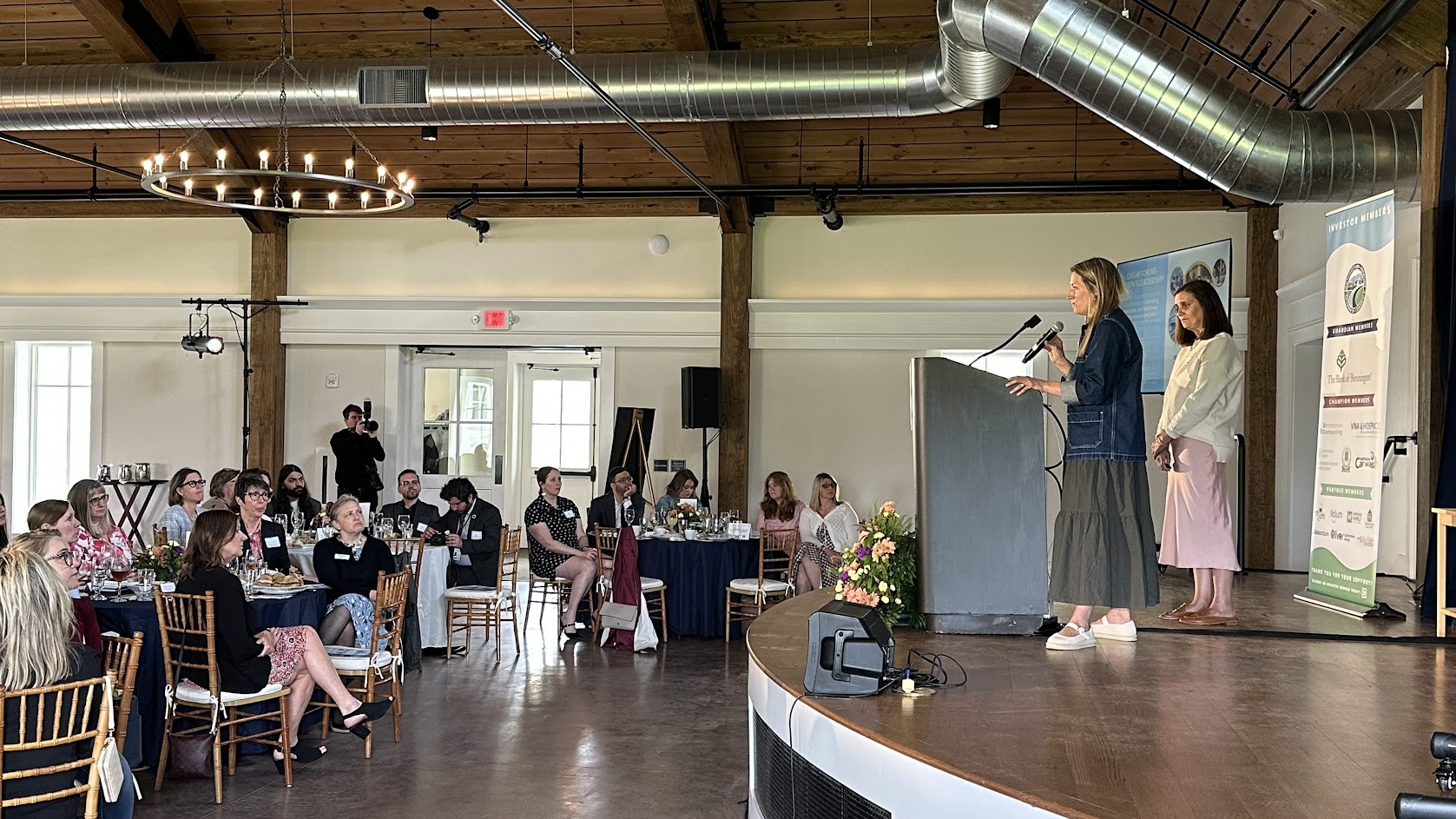 Women in Leadership Luncheon 2026 — full room at Lincoln Hall, Hildene, Manchester VT.